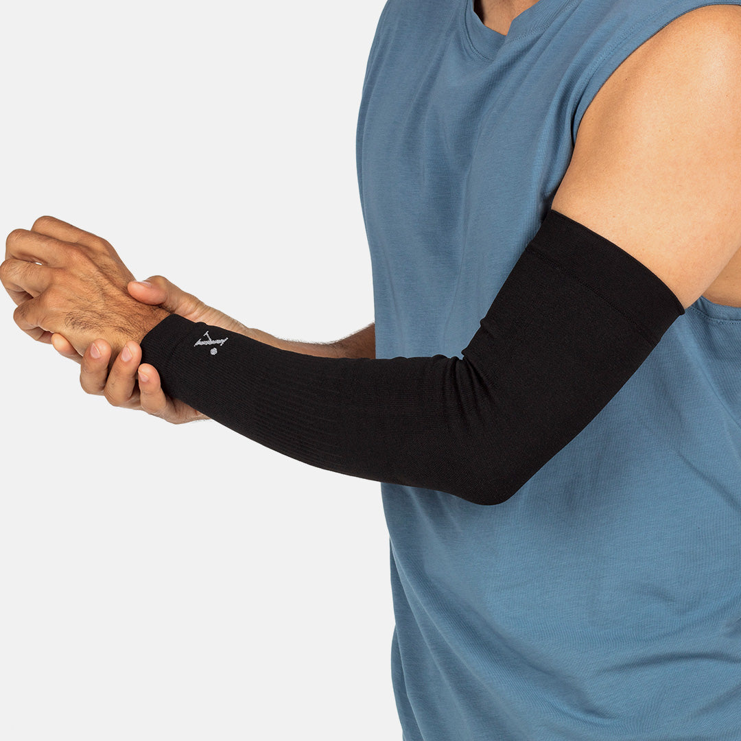 Wearable Weights Weighted Black Workout Compression Arm Sleeves